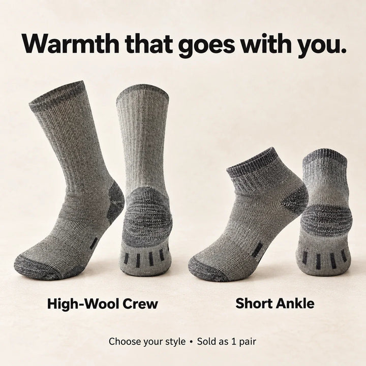 Merino Wool Blend Socks — Crew &amp; Ankle 01-hero