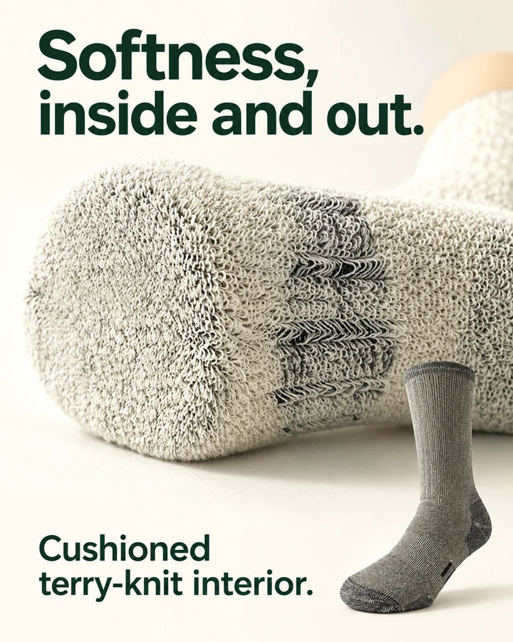 Merino Wool Blend Socks — Crew &amp; Ankle 03-texture