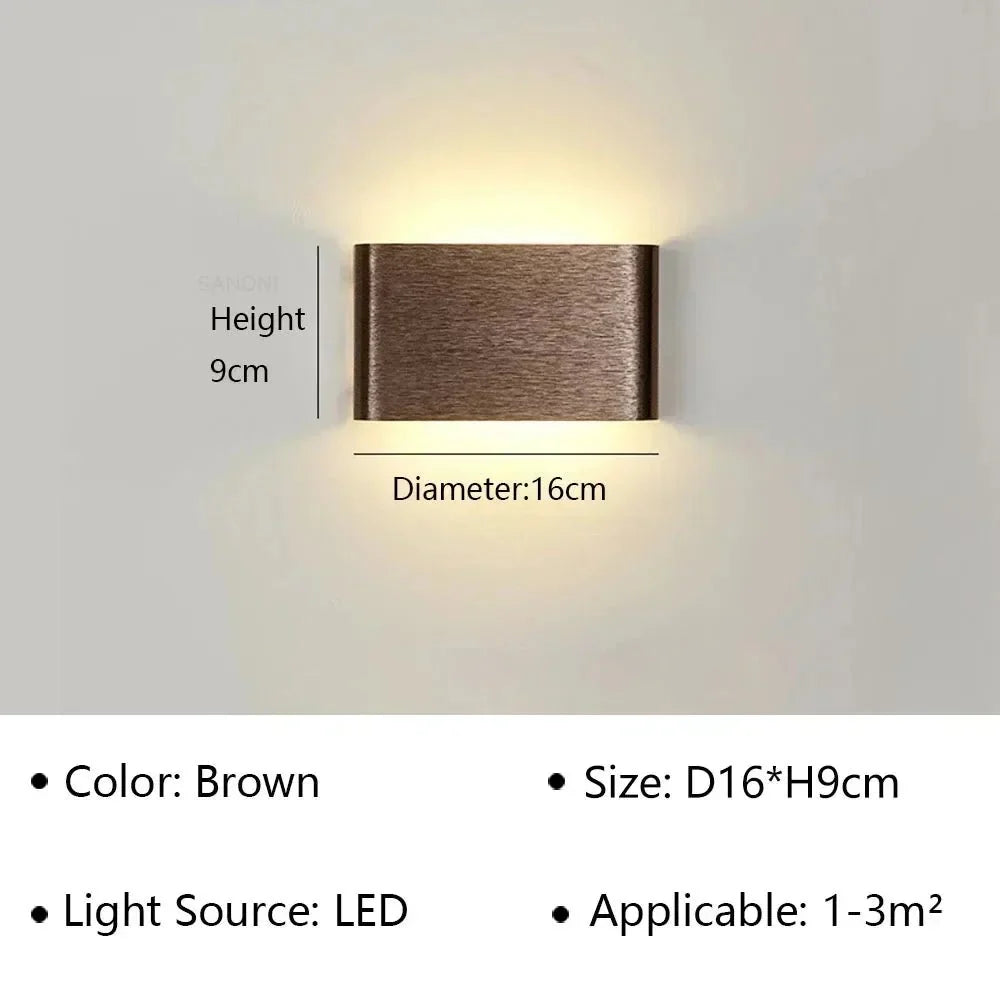 Velloraco Modern LED Wall Lamp | Stylish Design | Warm White Light for Bedroom, Hallway &amp; Bathroom - Velloraco