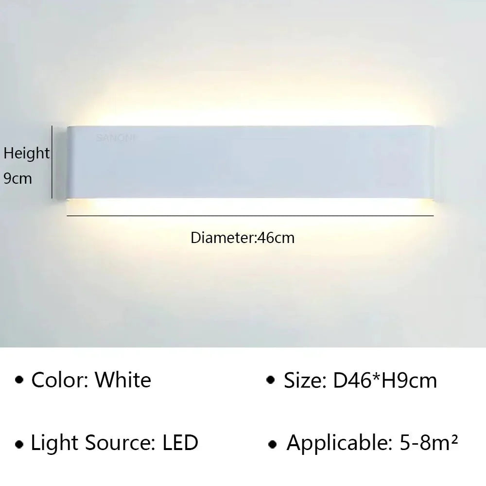 Modern LED Wall Lamp – Stylish Design – Warm White Light for Bedroom, Hallway &amp; Bathroom - DHACTIVE 3