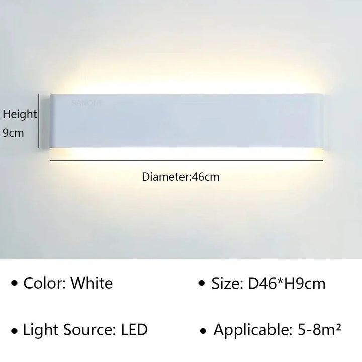 Modern LED Wall Lamp – Stylish Design – Warm White Light for Bedroom, Hallway &amp; Bathroom - DHACTIVE 3