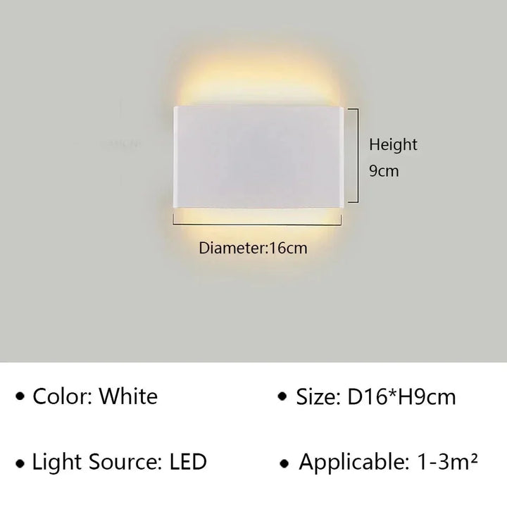 Modern LED Wall Lamp – Stylish Design – Warm White Light for Bedroom, Hallway &amp; Bathroom - DHACTIVE