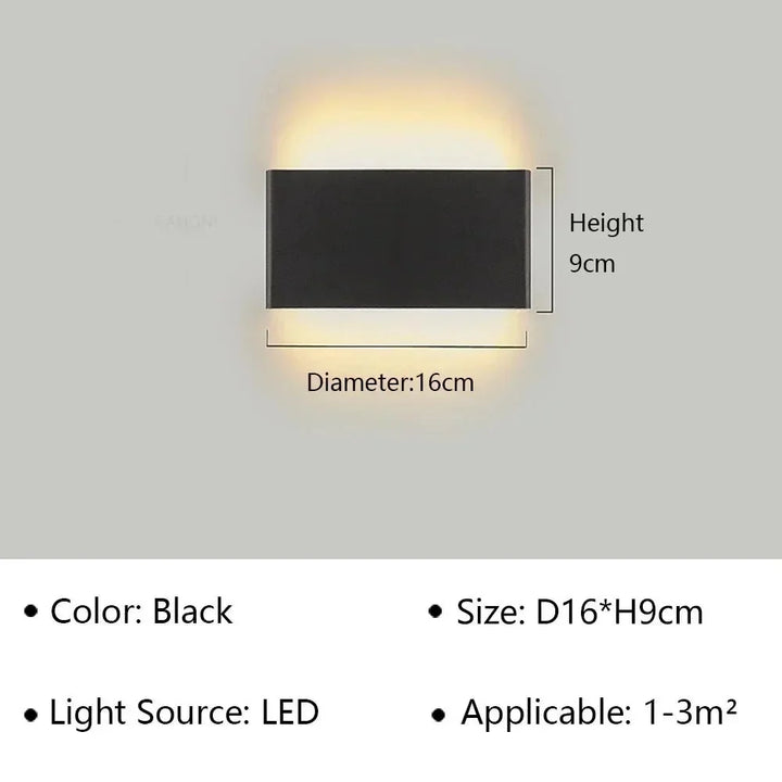 Velloraco Modern LED Wall Lamp | Stylish Design | Warm White Light for Bedroom, Hallway &amp; Bathroom - Velloraco