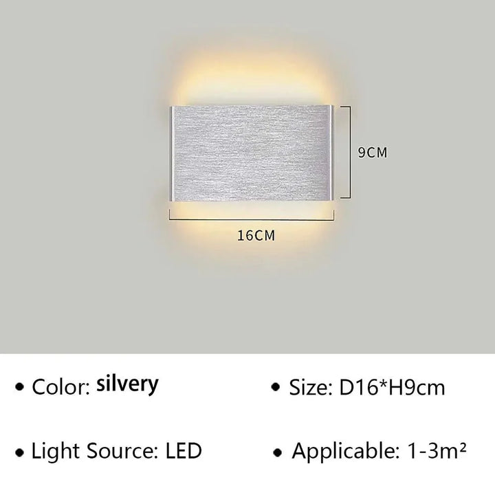 Modern LED Wall Lamp – Stylish Design – Warm White Light for Bedroom, Hallway &amp; Bathroom - DHACTIVE 13