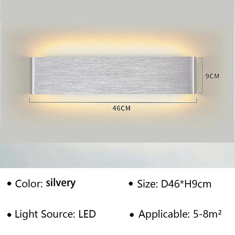 Modern LED Wall Lamp – Stylish Design – Warm White Light for Bedroom, Hallway &amp; Bathroom - DHACTIVE 15