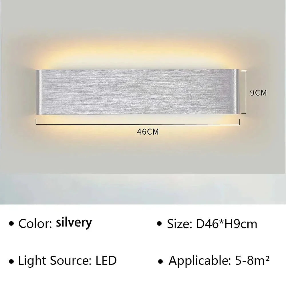 Velloraco Modern LED Wall Lamp | Stylish Design | Warm White Light for Bedroom, Hallway &amp; Bathroom - Velloraco