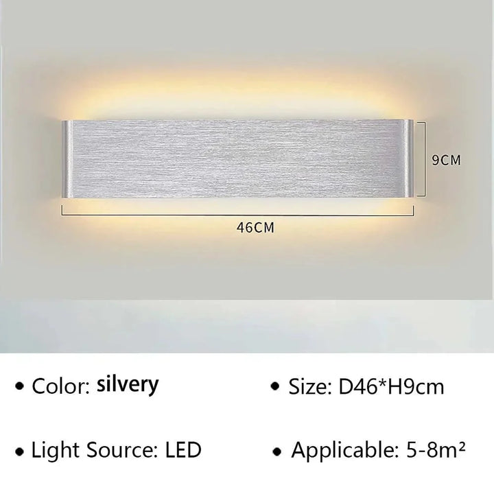 Velloraco Modern LED Wall Lamp | Stylish Design | Warm White Light for Bedroom, Hallway &amp; Bathroom - Velloraco