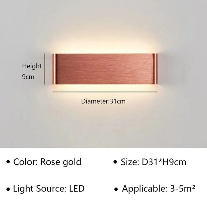 Velloraco Modern LED Wall Lamp | Stylish Design | Warm White Light for Bedroom, Hallway &amp; Bathroom - Velloraco