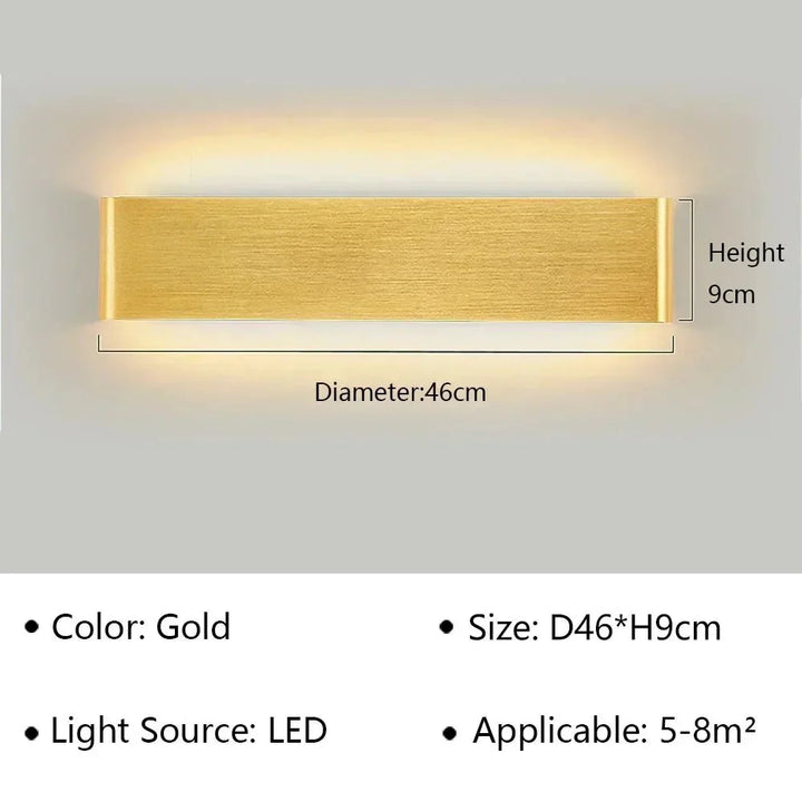 Modern LED Wall Lamp – Stylish Design – Warm White Light for Bedroom, Hallway &amp; Bathroom - DHACTIVE 9