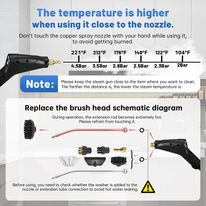 Pro Handheld Steam Cleaner - DHACTIVE 7