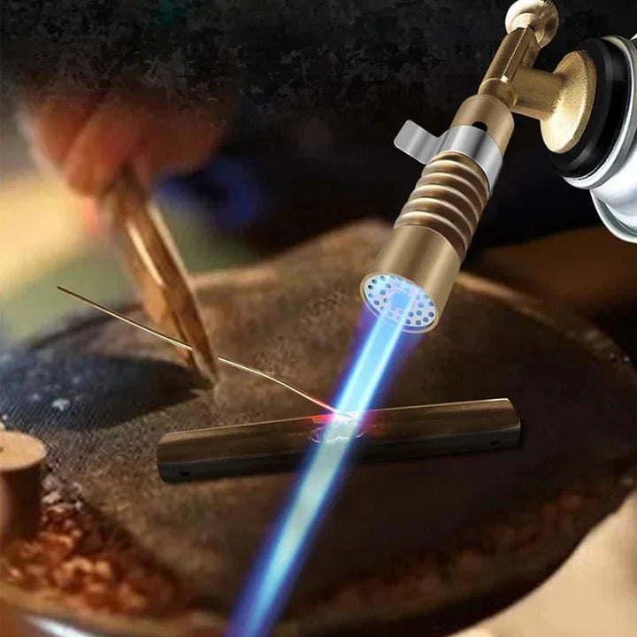 Pro Soldering Torch – For Butane Gas – Adjustable Flame up to 1300 °C – Compact &amp; Ergonomic – Ideal for Kitchen &amp; Outdoor - DHACTIVE