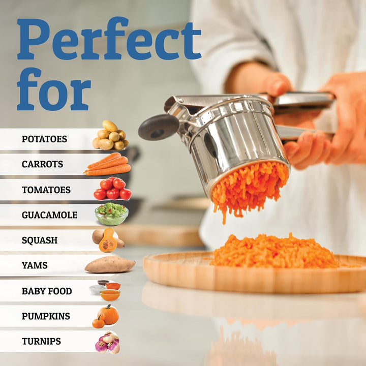 Pro Stainless Steel Potato Masher 15oz – Extra Large Capacity – For Mashed Potatoes, Vegetables &amp; Fruits – Lump-Free &amp; Durable - DHACTIVE 9