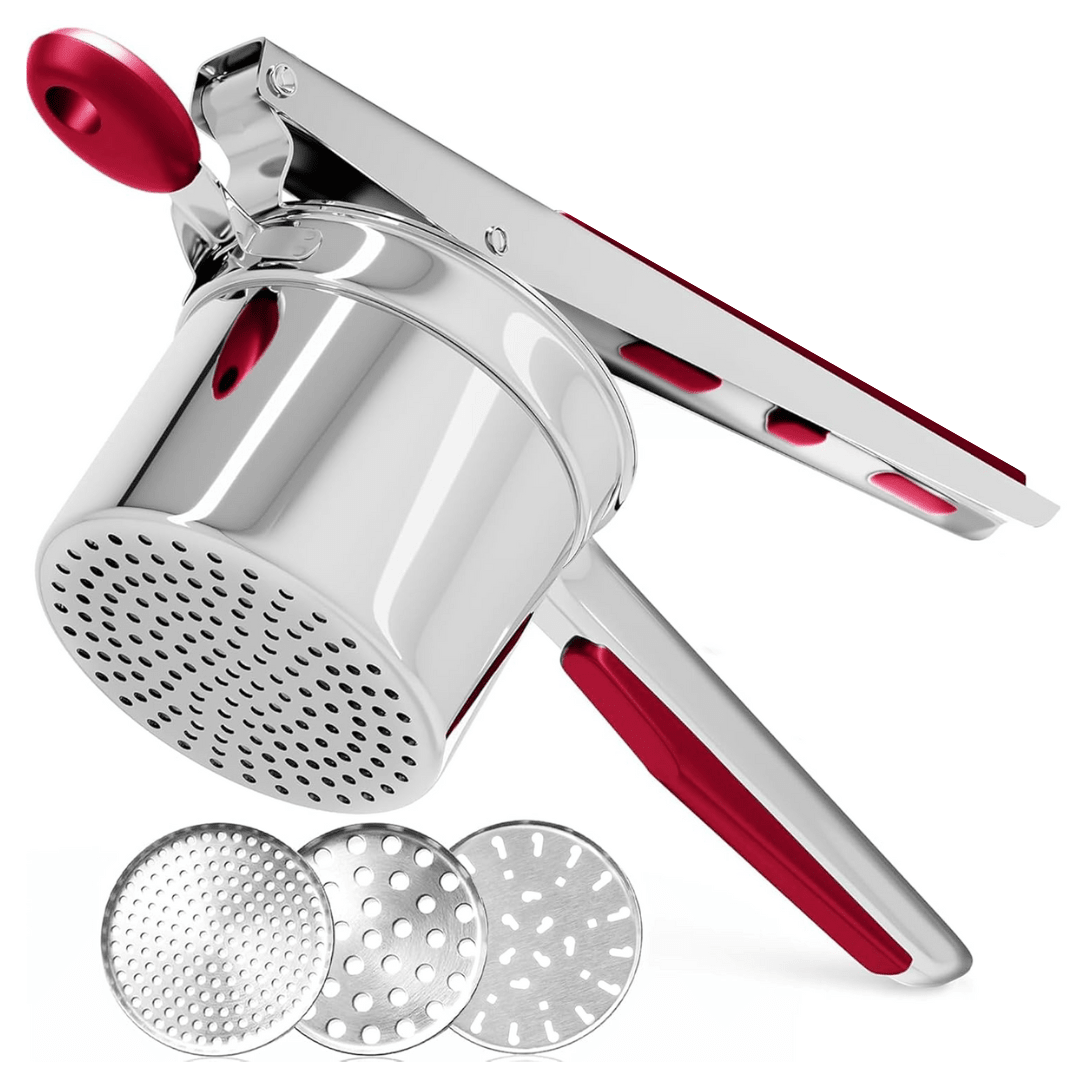 Pro Stainless Steel Potato Masher 15oz – Extra Large Capacity – For Mashed Potatoes, Vegetables &amp; Fruits – Lump-Free &amp; Durable - DHACTIVE 2