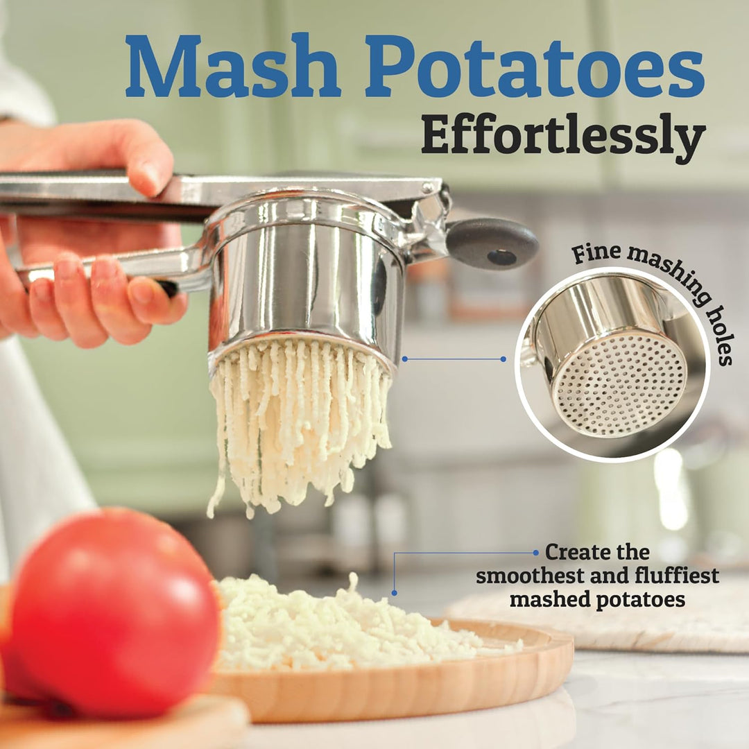 Pro Stainless Steel Potato Masher 15oz – Extra Large Capacity – For Mashed Potatoes, Vegetables &amp; Fruits – Lump-Free &amp; Durable - DHACTIVE 12