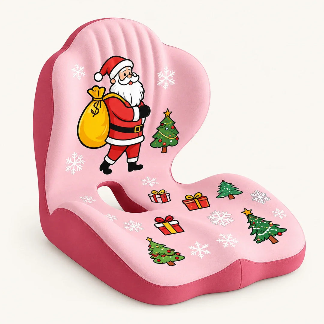 Christmas Two-Tone Pink L-shaped seat and lower-back cushion