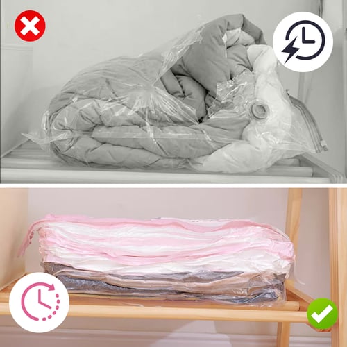 Thickened 3D Vacuum Storage Bags – No Pump, Stands Upright