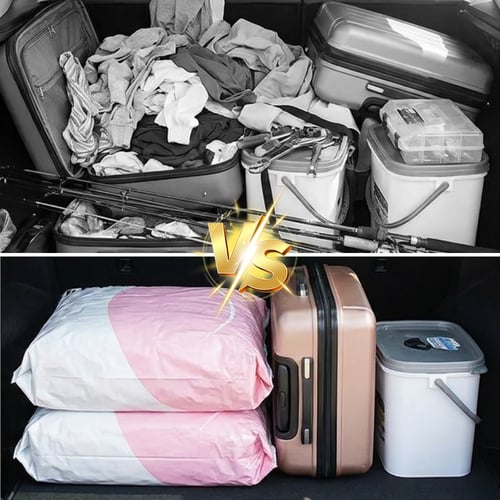Thickened 3D Vacuum Storage Bags – No Pump, Stands Upright